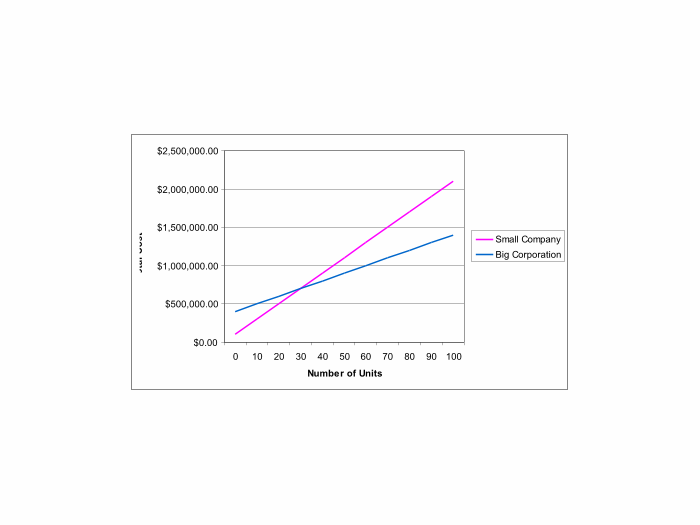 Total cost of production: big vs. small business